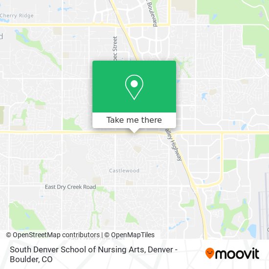 South Denver School of Nursing Arts map