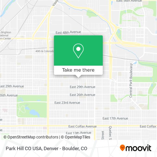 Park Hill CO USA map