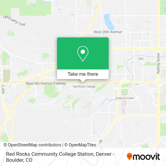 Red Rocks Community College Station map