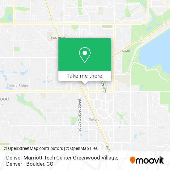 Denver Marriott Tech Center Greenwood Village map