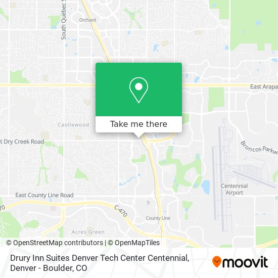 Mapa de Drury Inn Suites Denver Tech Center Centennial