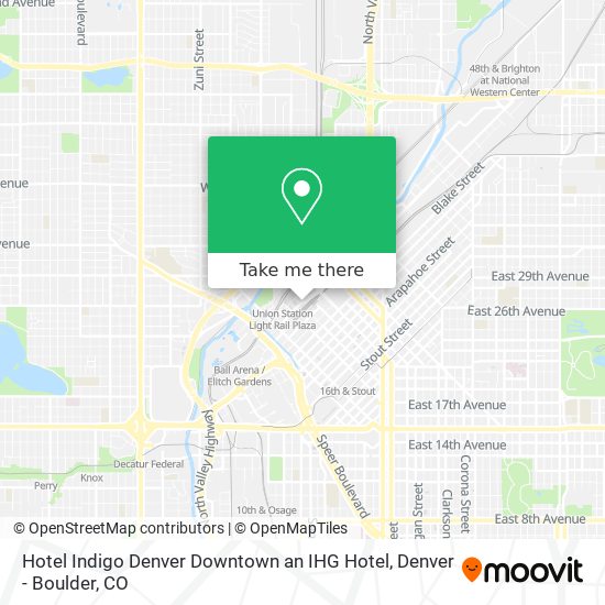 Mapa de Hotel Indigo Denver Downtown an IHG Hotel