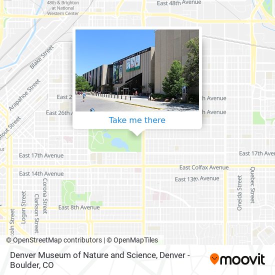 Denver Museum of Nature and Science map