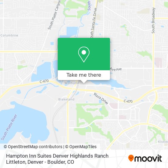 Hampton Inn Suites Denver Highlands Ranch Littleton map