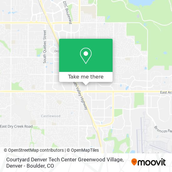 Mapa de Courtyard Denver Tech Center Greenwood Village