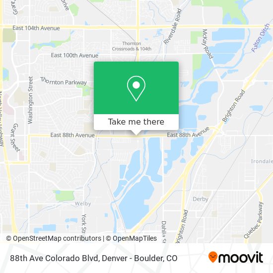 88th Ave Colorado Blvd map