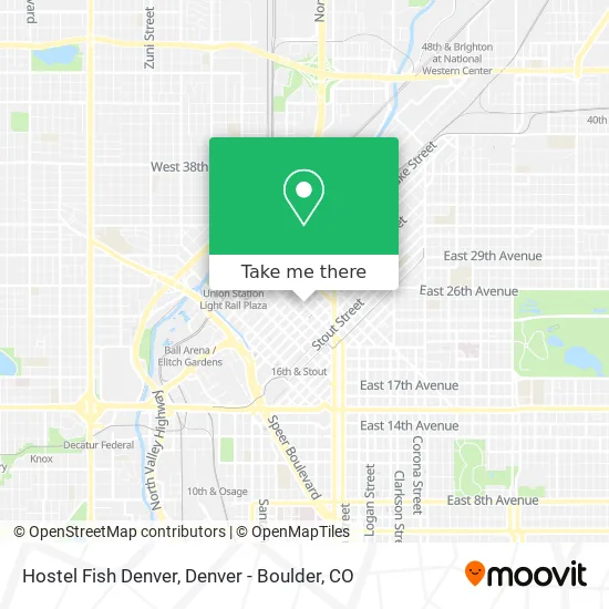 Hostel Fish Denver map