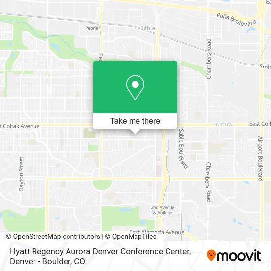 Hyatt Regency Aurora Denver Conference Center map