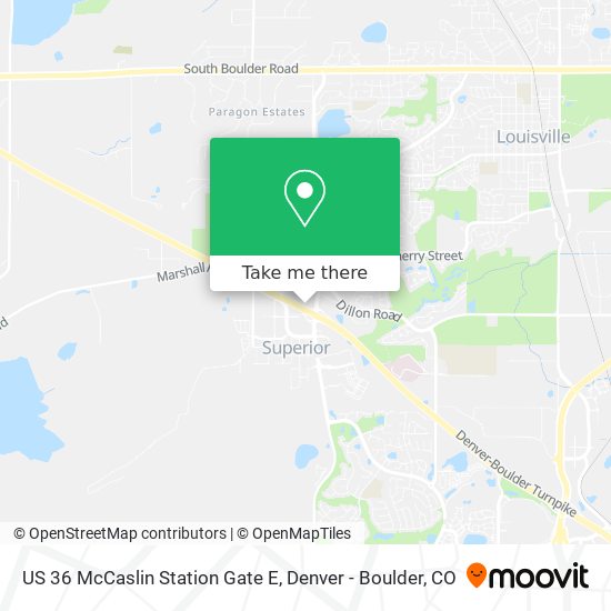 Mapa de US 36 McCaslin Station Gate E