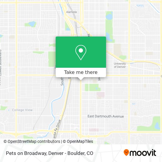 Pets on Broadway map
