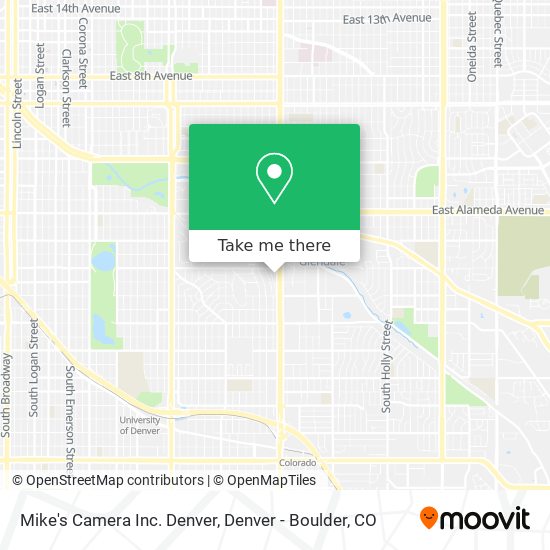 Mike's Camera Inc. Denver map