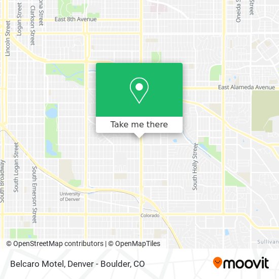 Belcaro Motel map