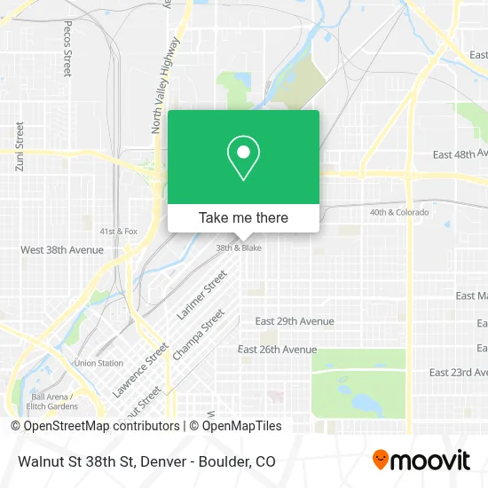 Walnut St 38th St map
