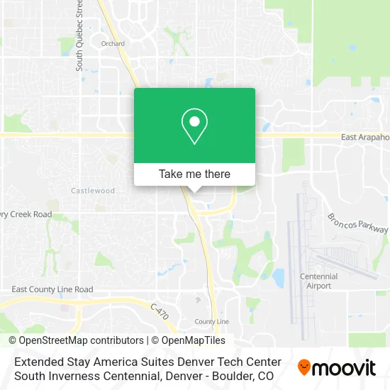 Extended Stay America Suites Denver Tech Center South Inverness Centennial map