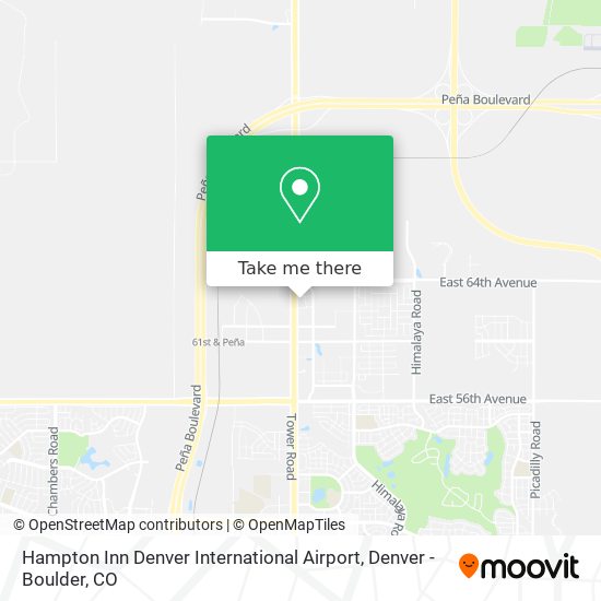 Hampton Inn Denver International Airport map