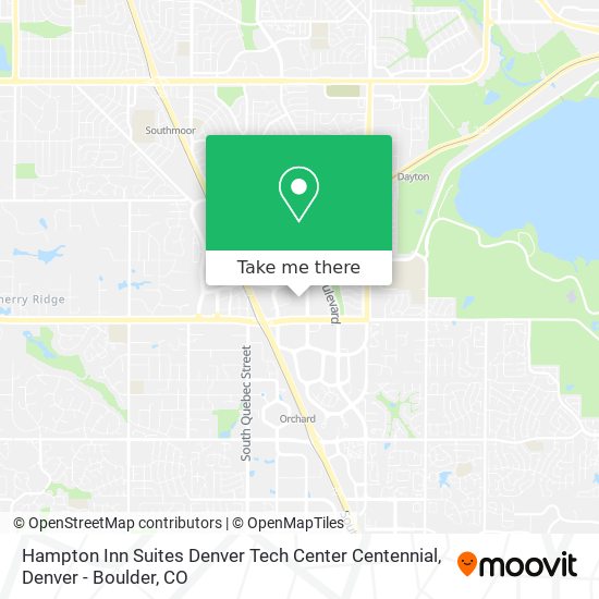 Mapa de Hampton Inn Suites Denver Tech Center Centennial