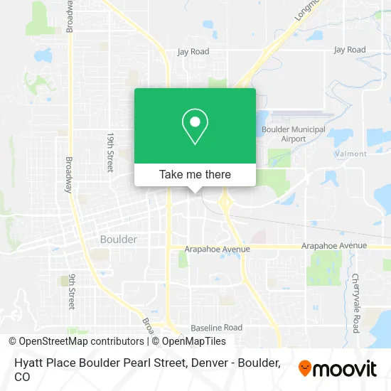 Hyatt Place Boulder Pearl Street map