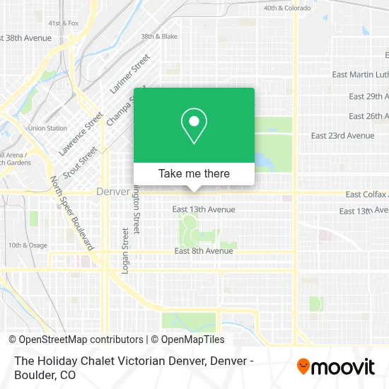 The Holiday Chalet Victorian Denver map