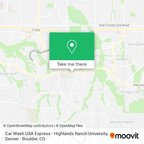 Mapa de Car Wash USA Express - Highlands Ranch-University