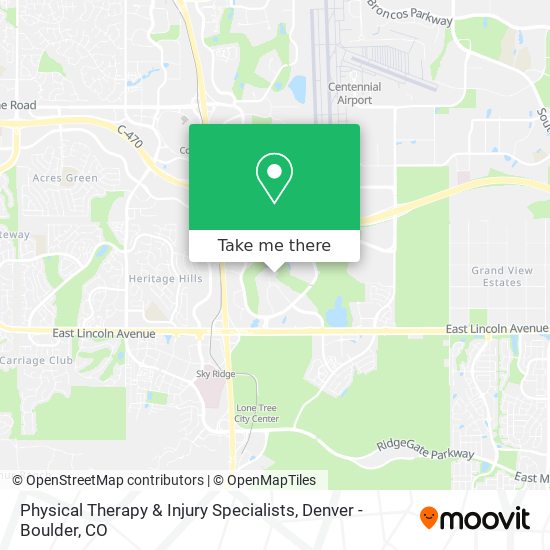 Physical Therapy & Injury Specialists map