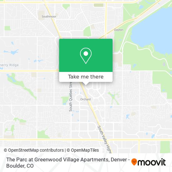 Mapa de The Parc at Greenwood Village Apartments