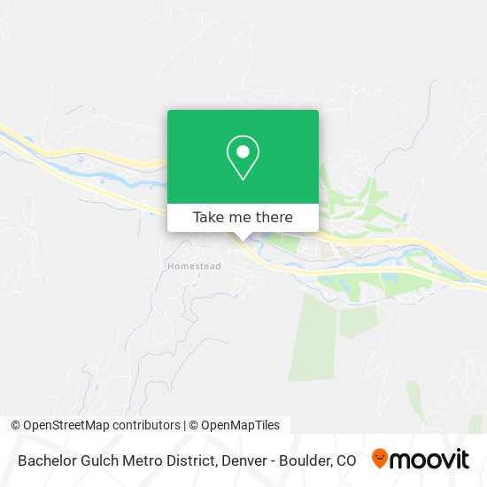 Bachelor Gulch Metro District map