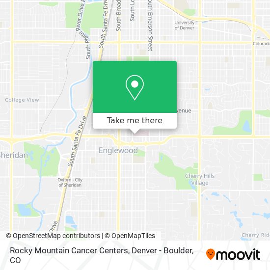 Mapa de Rocky Mountain Cancer Centers