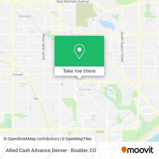 Allied Cash Advance map