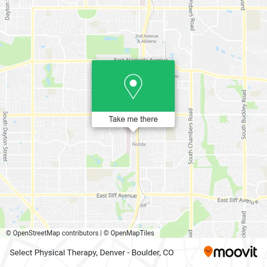 Select Physical Therapy map