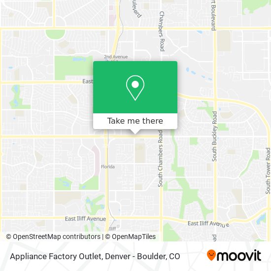 Appliance Factory Outlet map