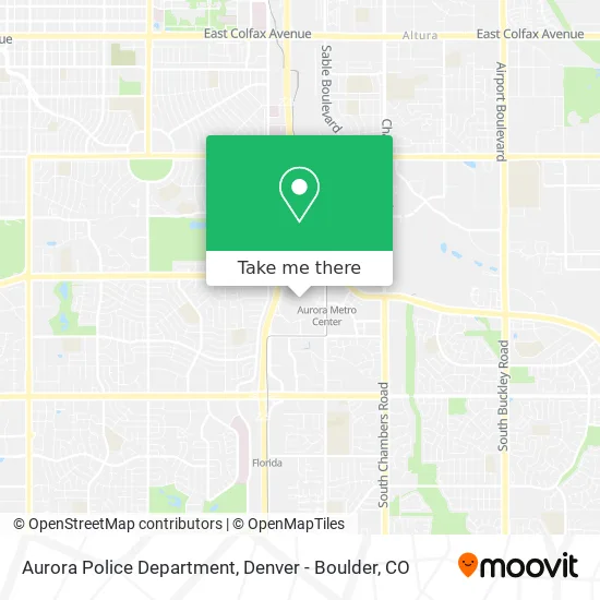 Aurora Police Department map