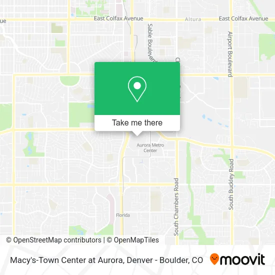 Mapa de Macy's-Town Center at Aurora