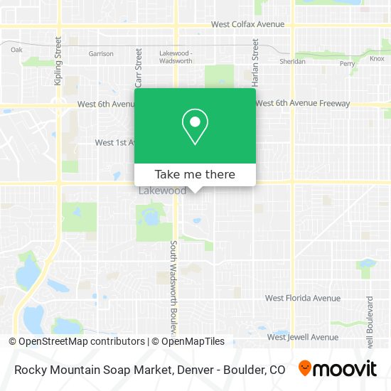 Rocky Mountain Soap Market map