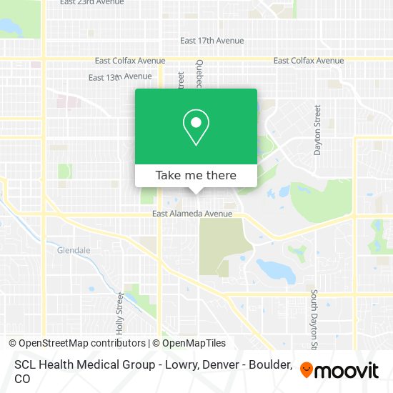 Mapa de SCL Health Medical Group - Lowry