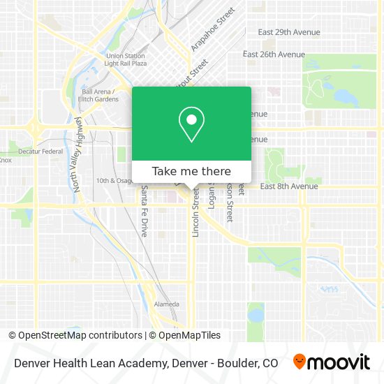 Mapa de Denver Health Lean Academy
