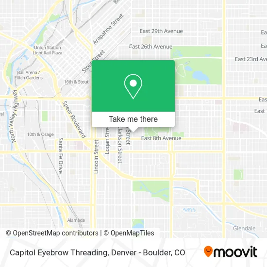 Capitol Eyebrow Threading map
