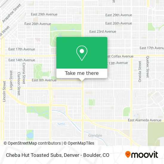 Cheba Hut Toasted Subs map