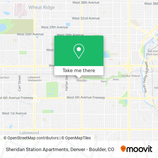 Mapa de Sheridan Station Apartments