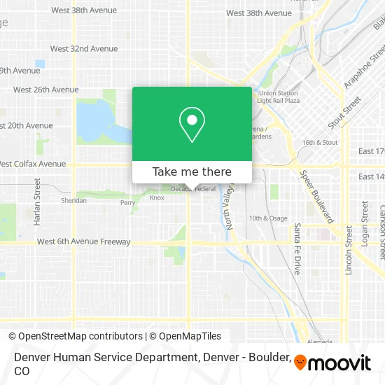 Denver Human Service Department map