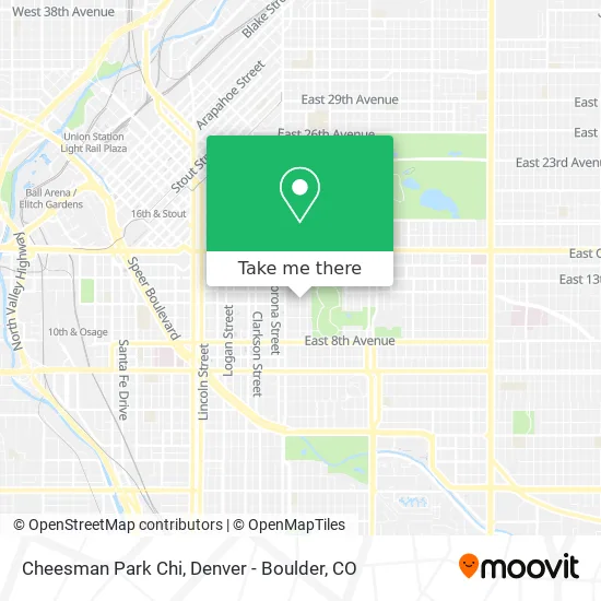 Cheesman Park Chi map