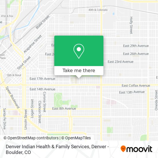 Denver Indian Health & Family Services map