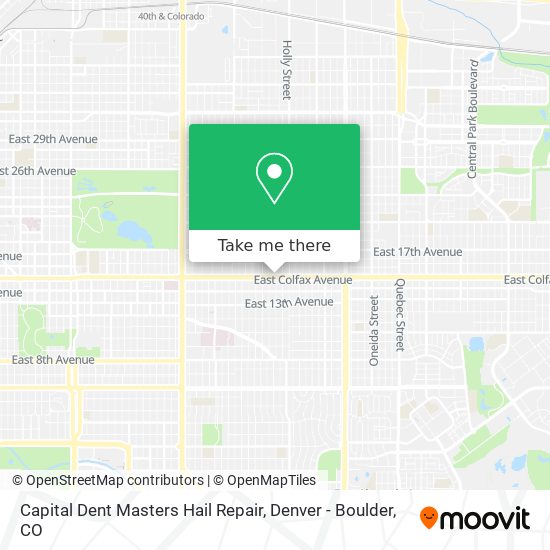 Mapa de Capital Dent Masters Hail Repair