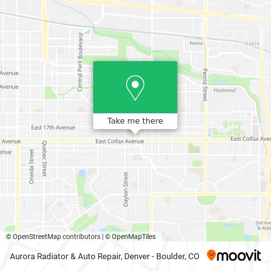 Aurora Radiator & Auto Repair map