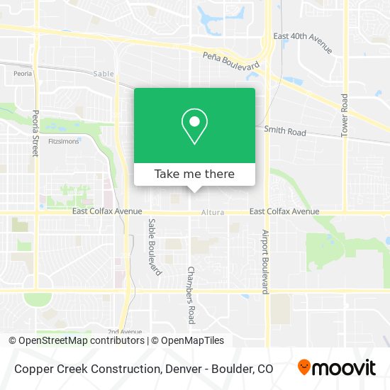 Copper Creek Construction map