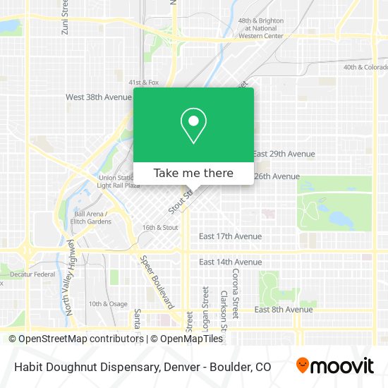 Habit Doughnut Dispensary map