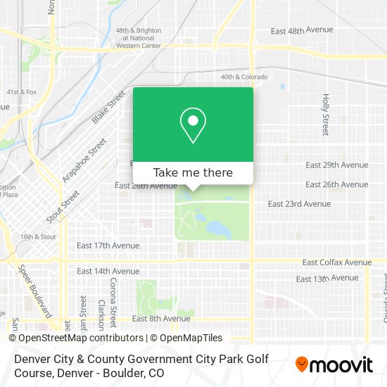 Denver City & County Government City Park Golf Course map