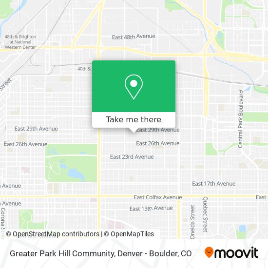 Mapa de Greater Park Hill Community