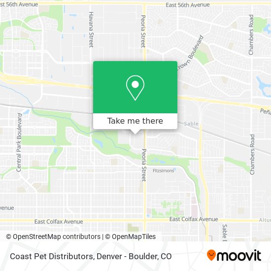 Coast Pet Distributors map