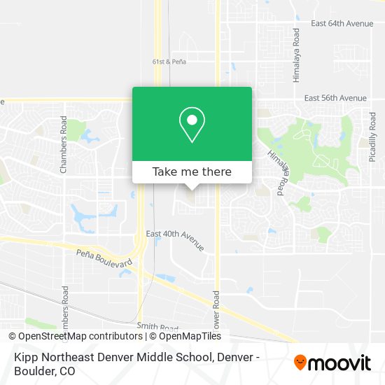 Mapa de Kipp Northeast Denver Middle School