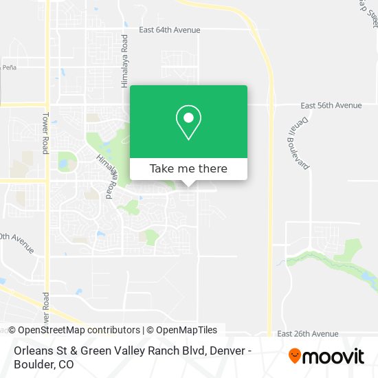 Orleans St & Green Valley Ranch Blvd map